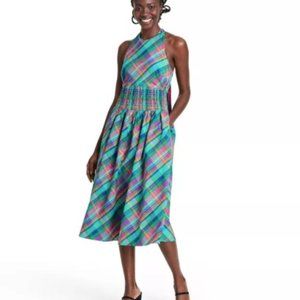 Christopher John Rogers NWT size 10 plaid bow back